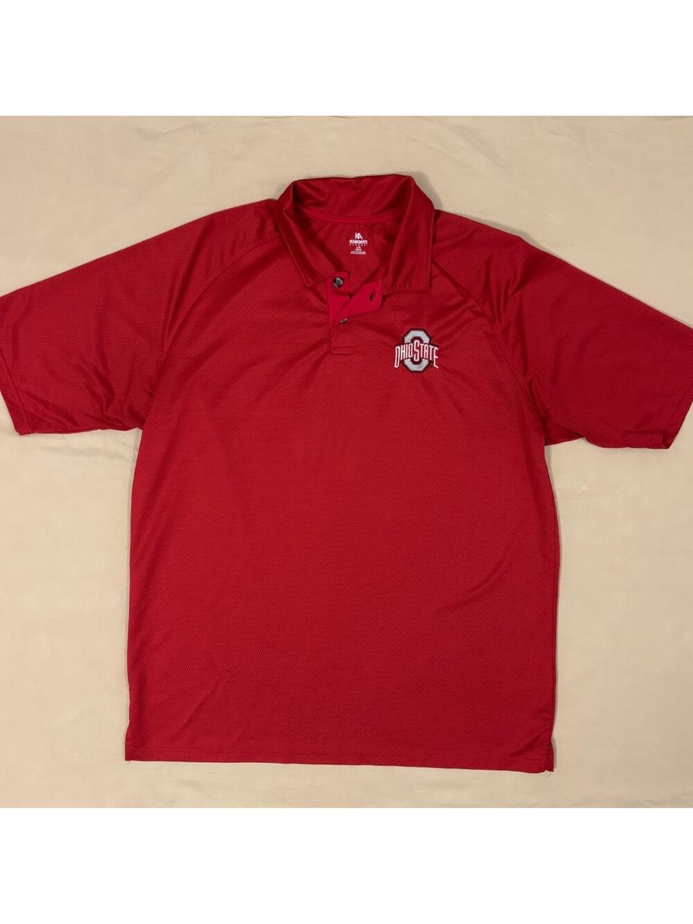 Knights Apparel Men's Ohio State University Red Polo Shirt Size Large